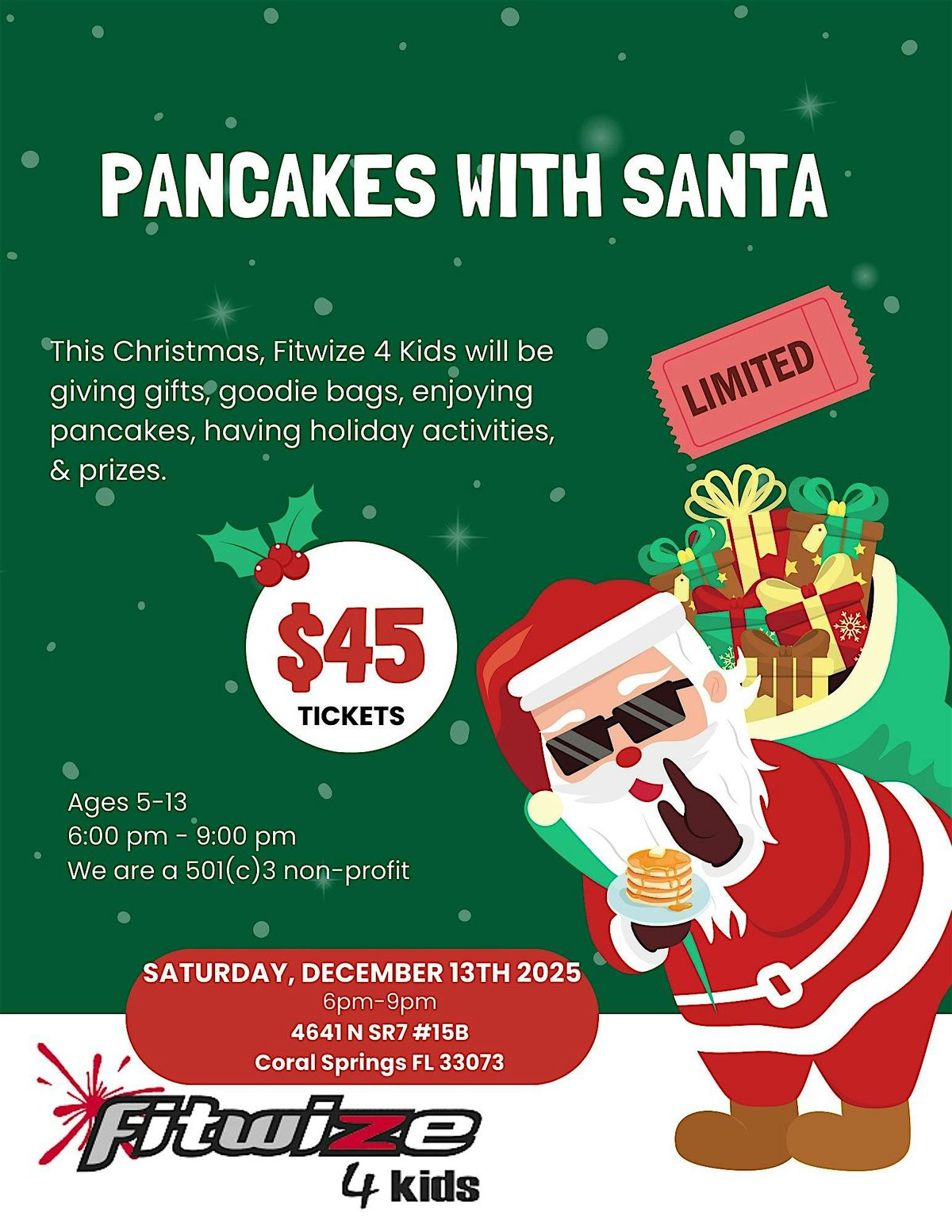Pancakes and Gifts with Santa