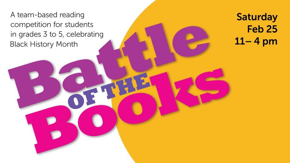 Battle of the Books! 2023 Champaign Public Library February 25, 2023