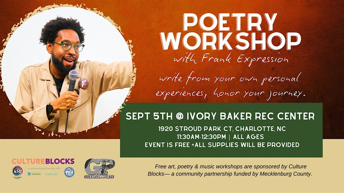 Poetry Workshop with Frank Expression!