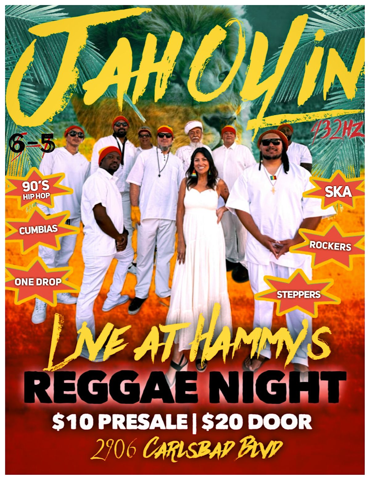 JT Presents: First Friday's Reggae Night with Jah Ollin