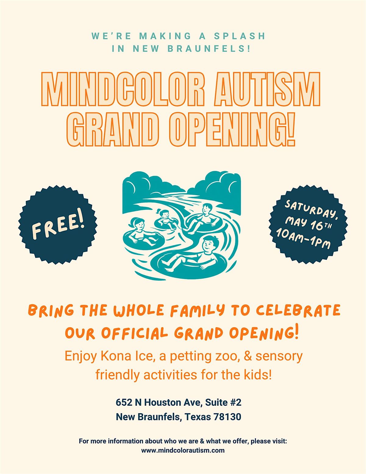 Free Sensory Friendly Family Event
