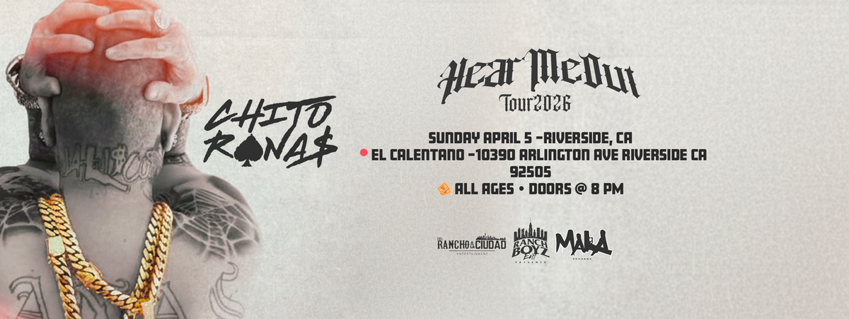 HEAR ME OUT TOUR 2026 RIVERSIDE at El Calentano, Riverside on 5th April ...