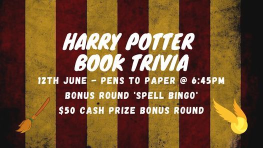Harry Potter Book Trivia 12th June The Coffee Club Strathpine June 12 2021