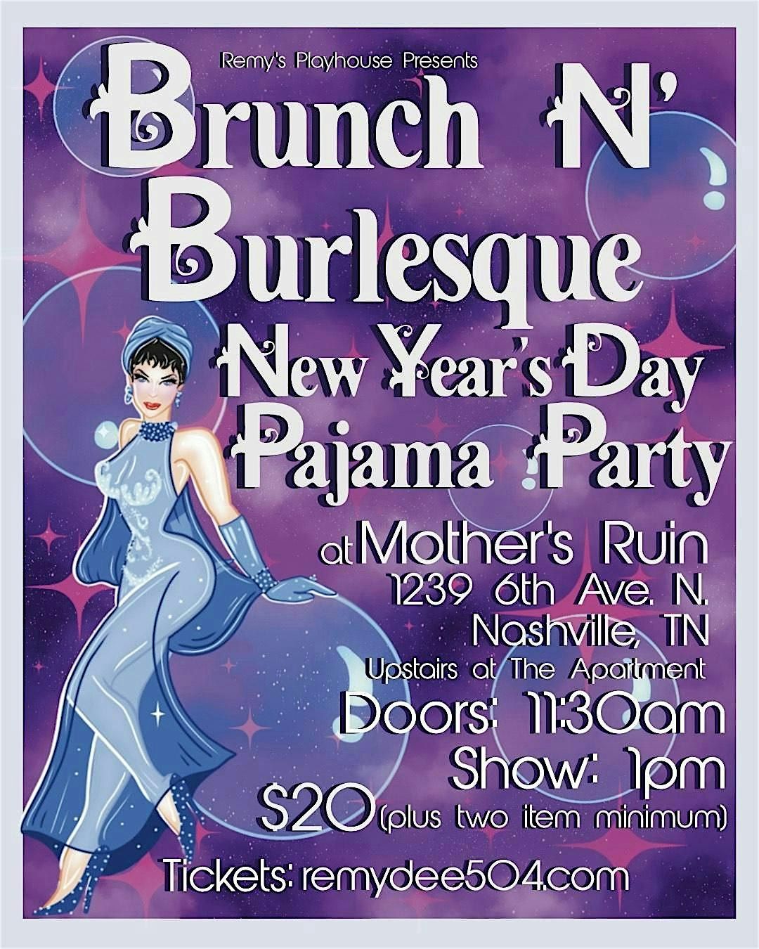 Brunch N' Burlesque: New Year's Day Pajama Party!