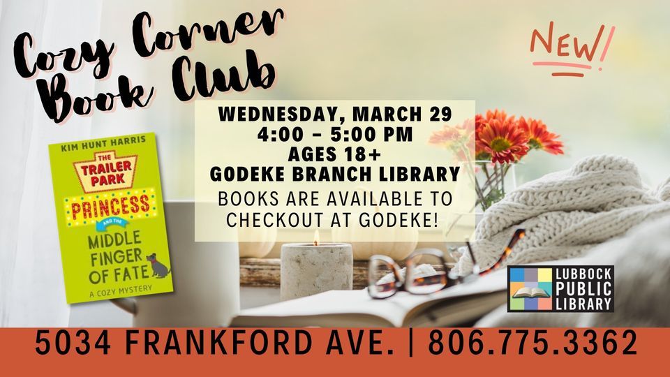 Cozy Corner Book Club at Godeke Branch Library at Lubbock Public