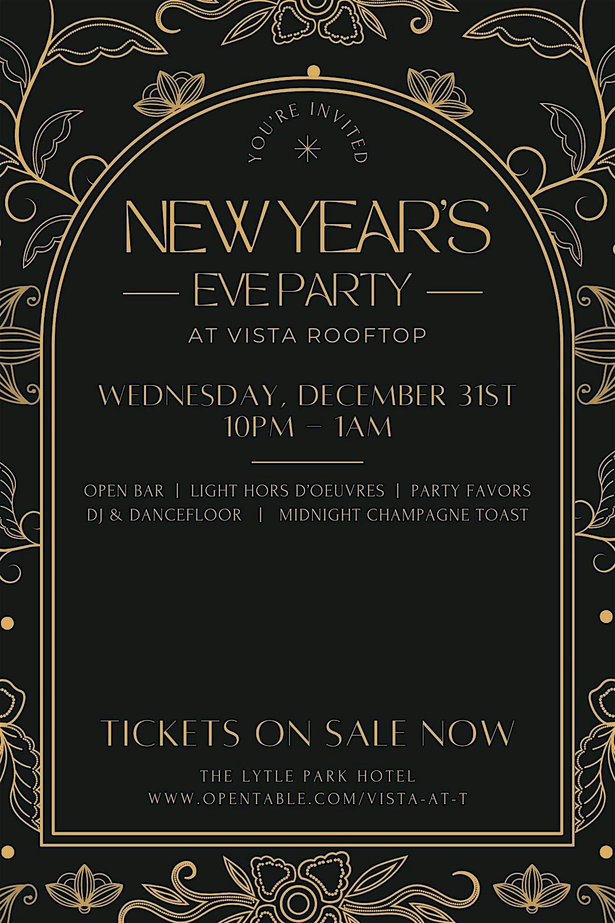 Vista Rooftop New Years Eve Party