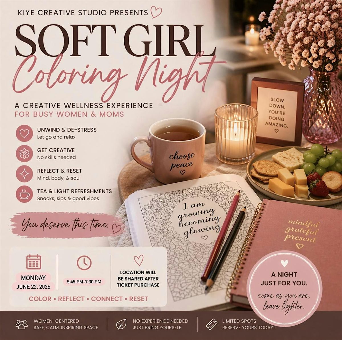 Women's Therapeutic Coloring Workshop: A Soft Place to Exhale