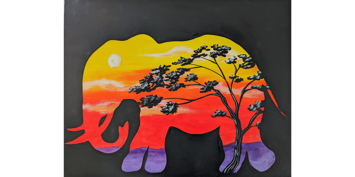 Elephant Silhouette - Paint and Sip in Phoenix | Classpop!\u2122