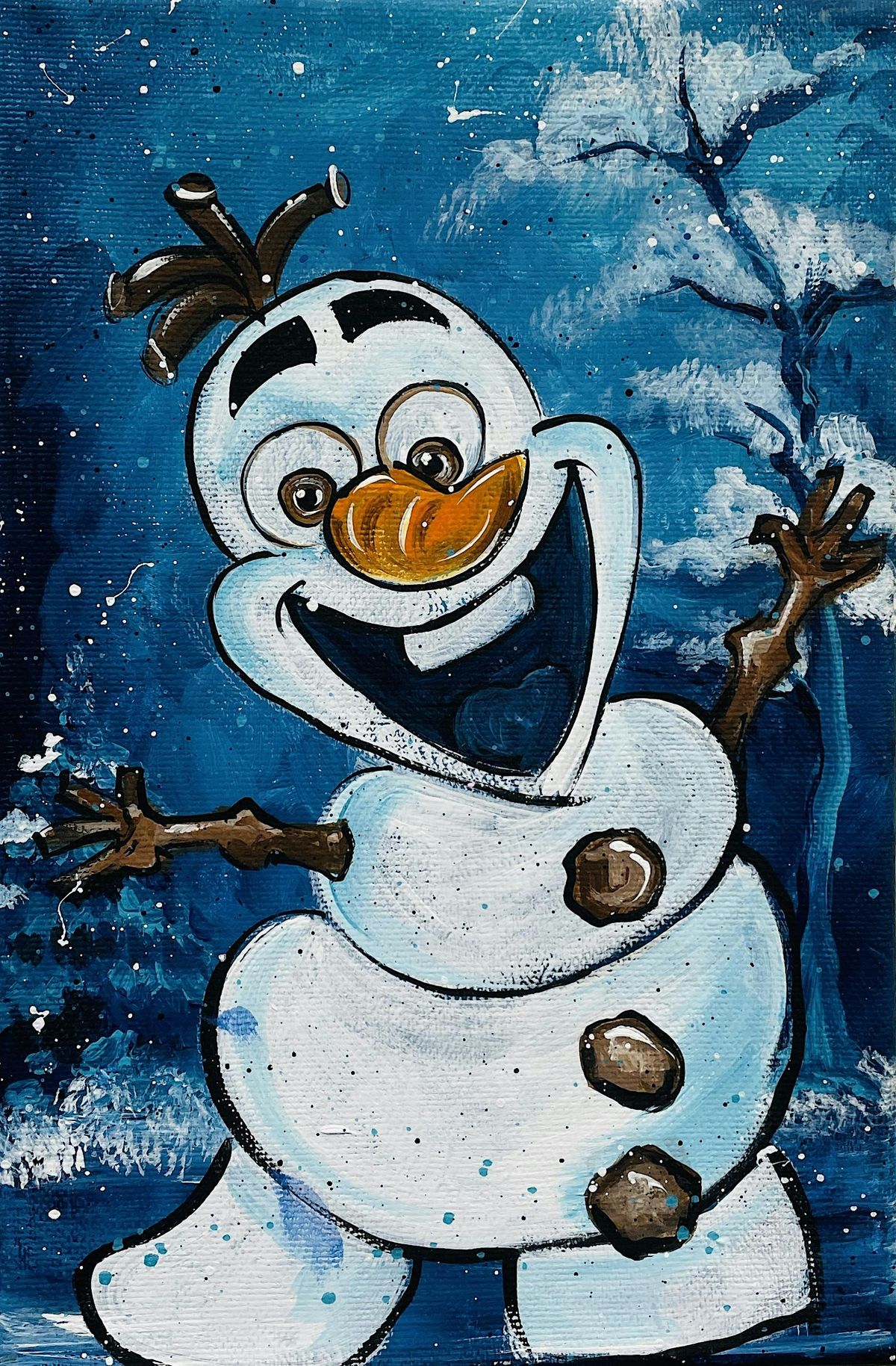 Mali's Art Studio Festive Paint Morning - Olaf