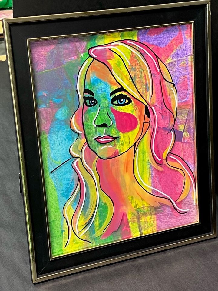 Teens Mixed Media Portraits at the Ely Public Library Ely Public