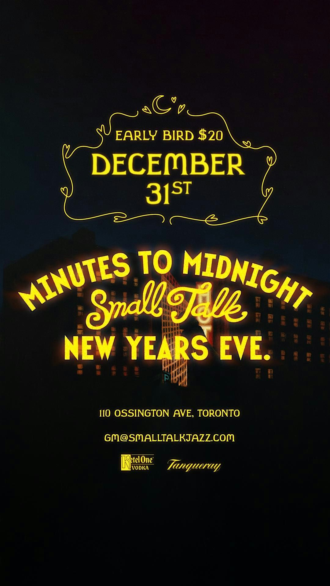 NYE 2026 at Small Talk - Minutes to Midnight