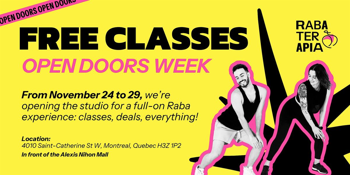 FREE CLASSES \/\/ OPEN DOORS WEEK