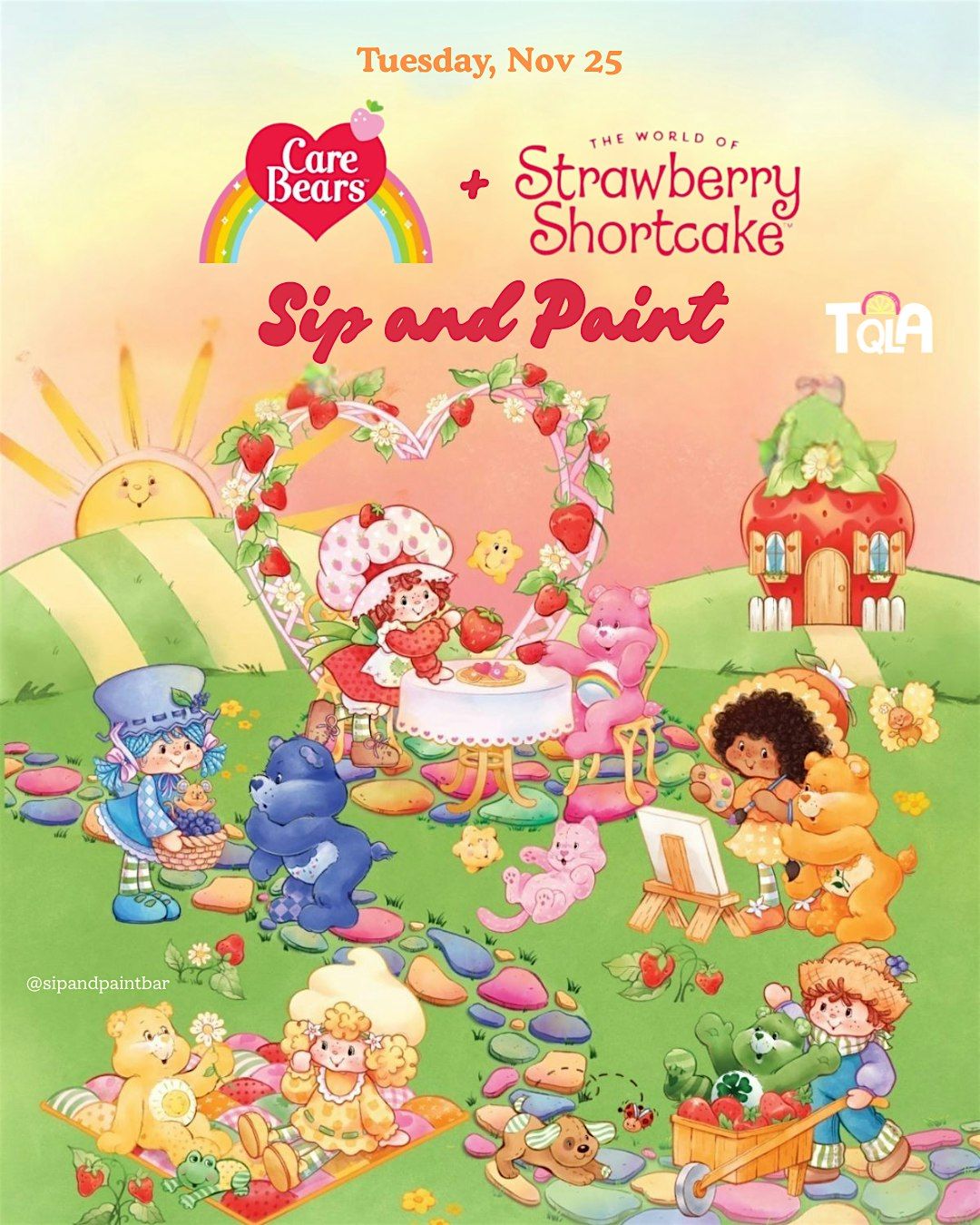 Strawberry Shortcake x Care Bears Sip and Paint