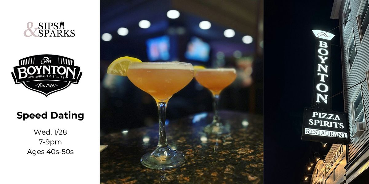 Speed Dating Ages 40s-50s in Worcester, MA at Boynton Restaurant & Spirits