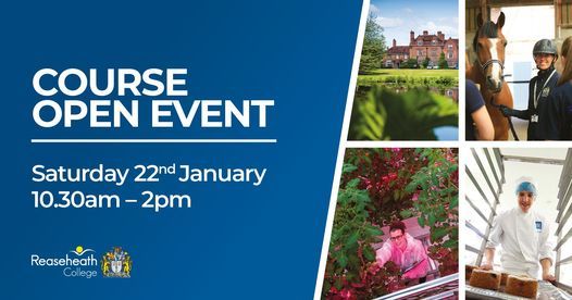 Course Open Event January 2022 Reaseheath College Nantwich En January 22 2022