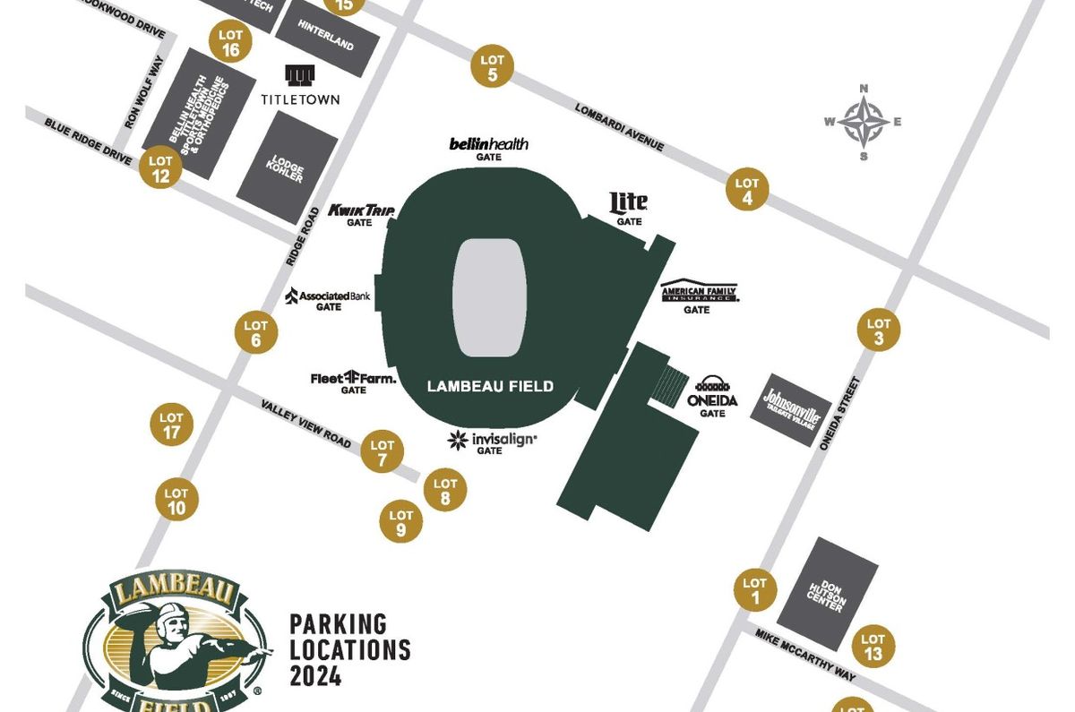 PARKING: Green Bay Packers vs. Chicago Bears