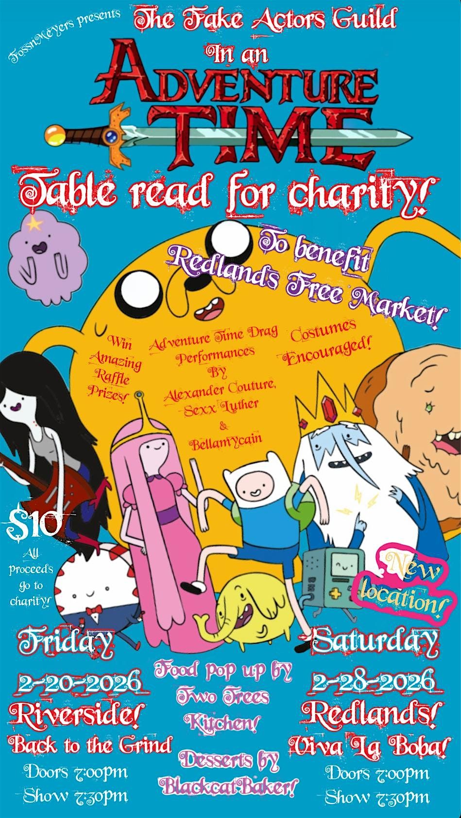 Fake Actors Guild: An Adventure Time Table Read for Charity Redlands at ...