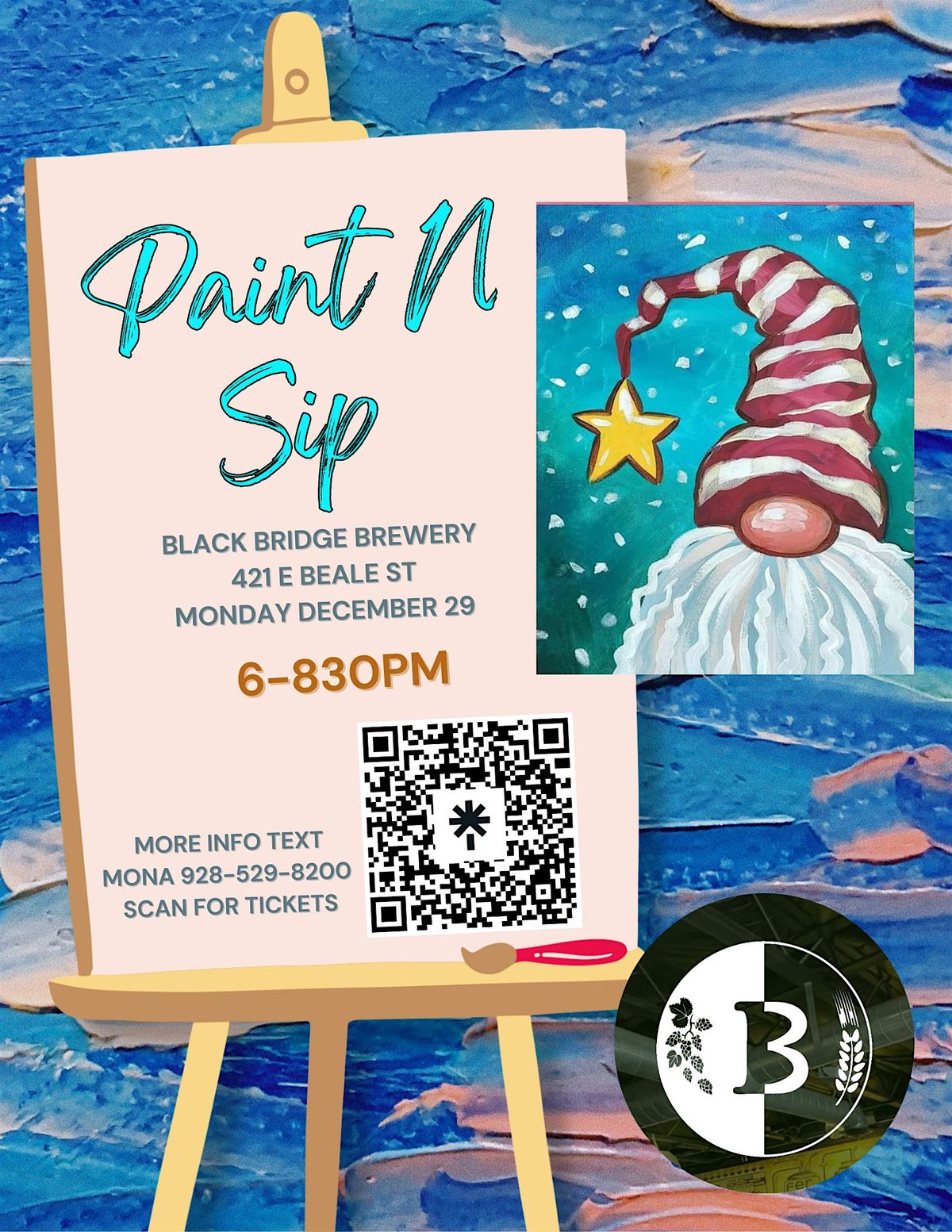 Paint N Sip "Gnome For The Holidays"