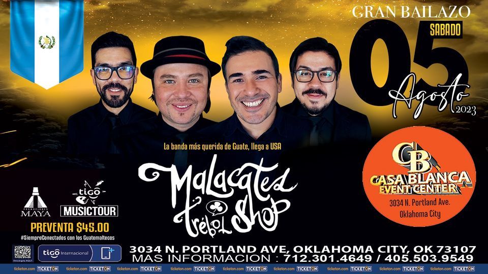 ??Malacates Trebol Shop?? S\u00e1bado 5 de Agosto en Casa Blanca Event Center, Oklahoma City, OK
