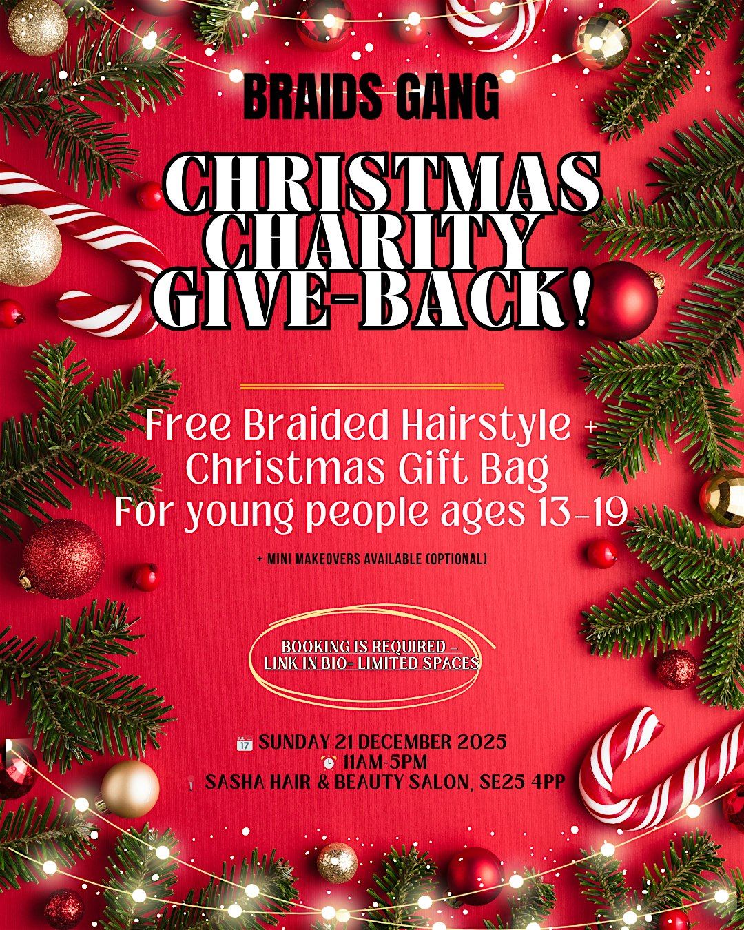 Braids Gang presents Christmas Charity Give back