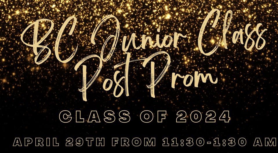 Junior Class Post Prom Event