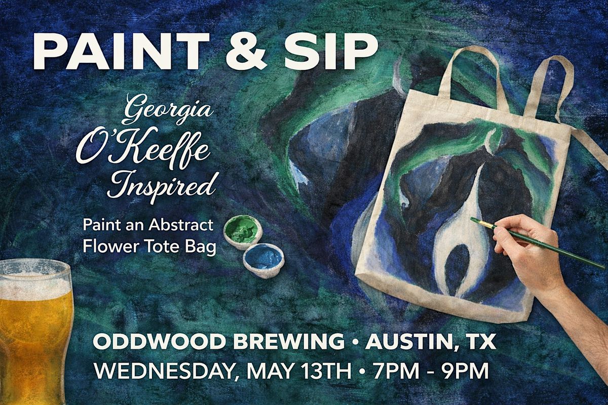 Georgia O'Keeffe Tote Bag Paint & Sip