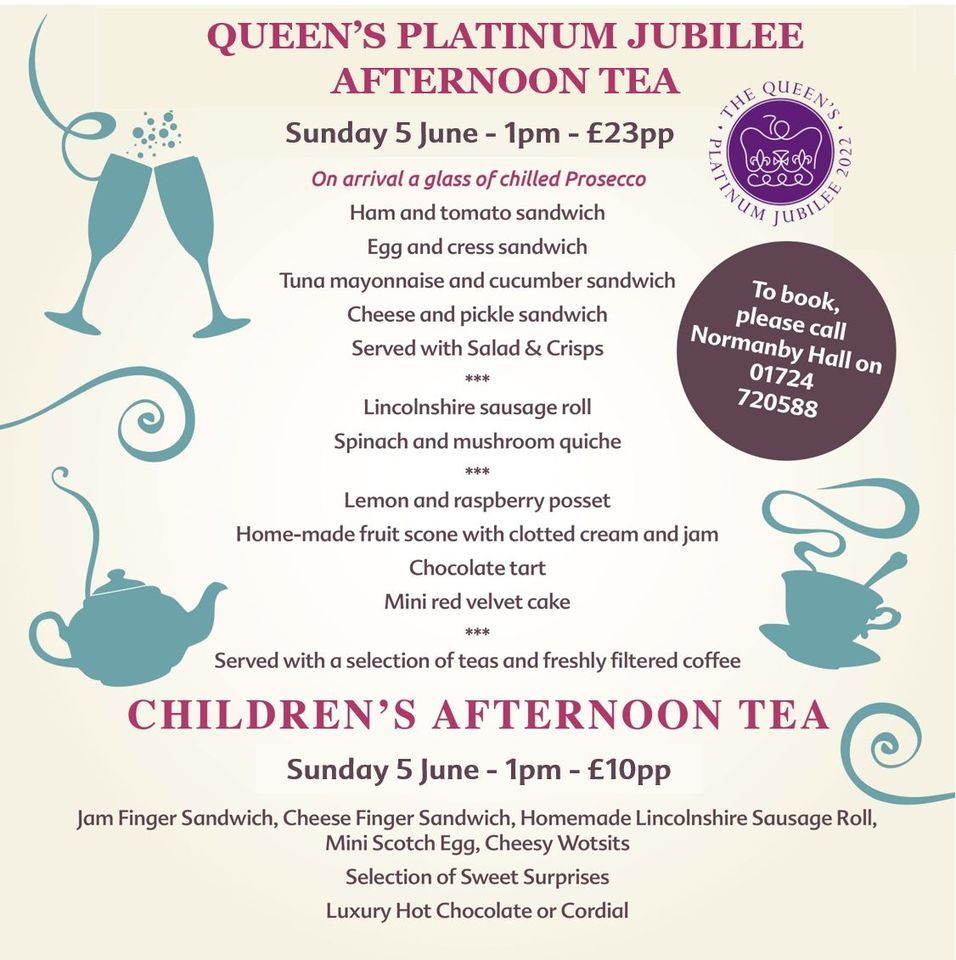 Queens Platinum Jubilee Afternoon Tea | Normanby Hall Country Park ...