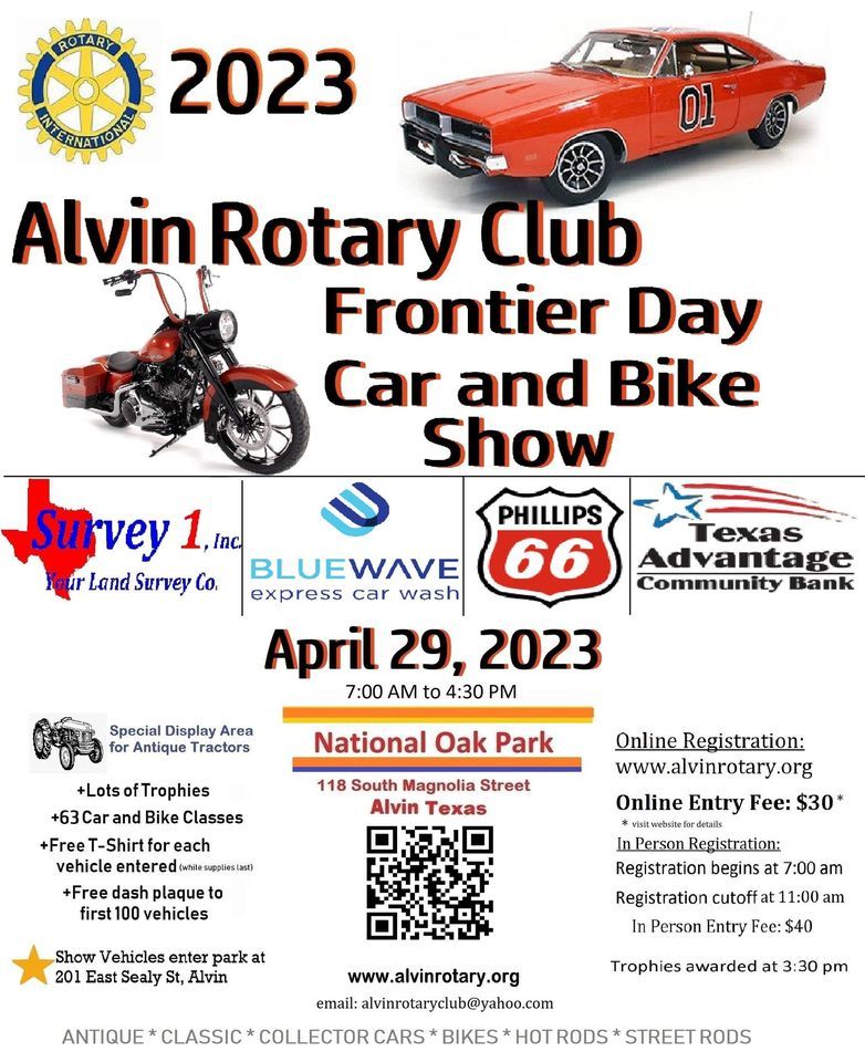 Alvin Rotary Club Frontier Day Car & Bike Show 118 S Magnolia St