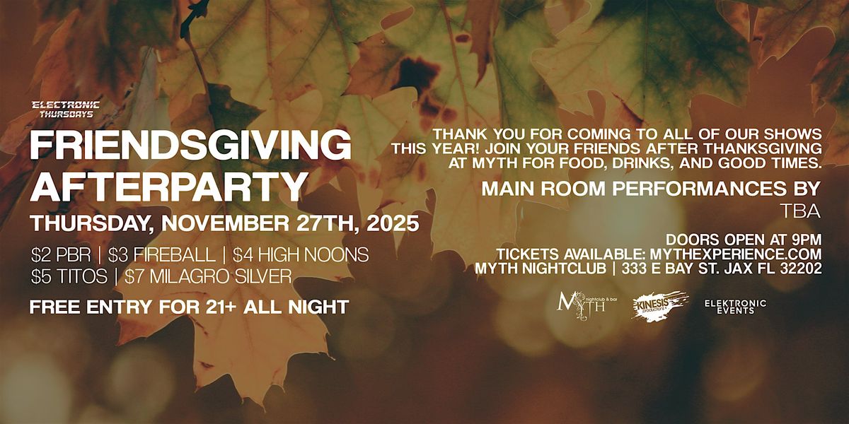 Electronic Thursdays Presents: Friendsgiving | 11.27.25