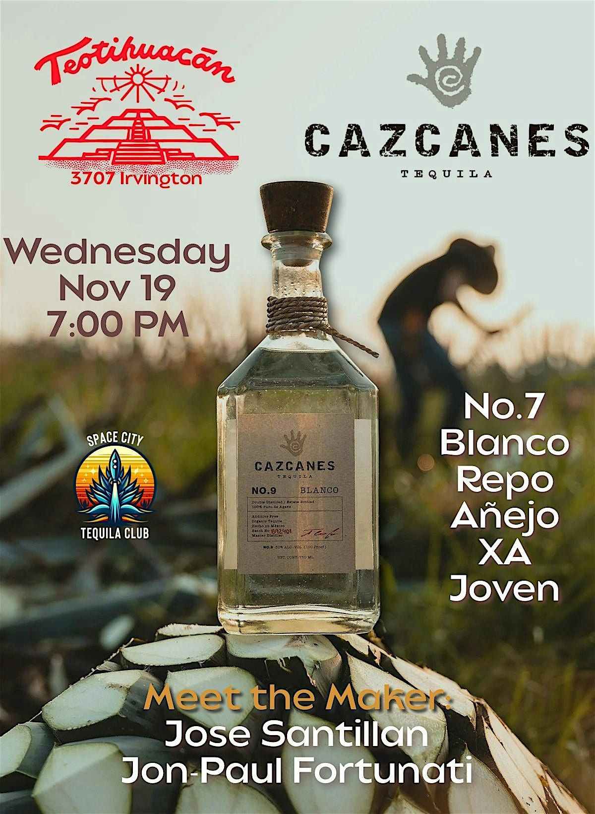 Cazcanes Tequila Flight tasting
