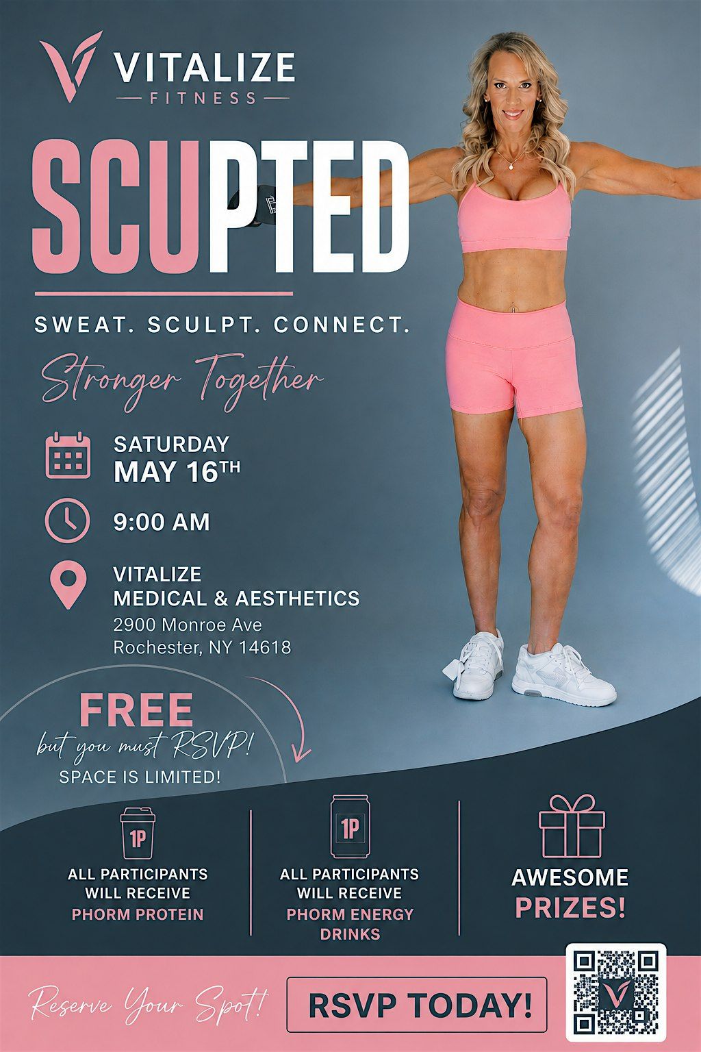 SCULPTED. Free Community Workout sponsored by Vitalize Fitness & 1st Phorm