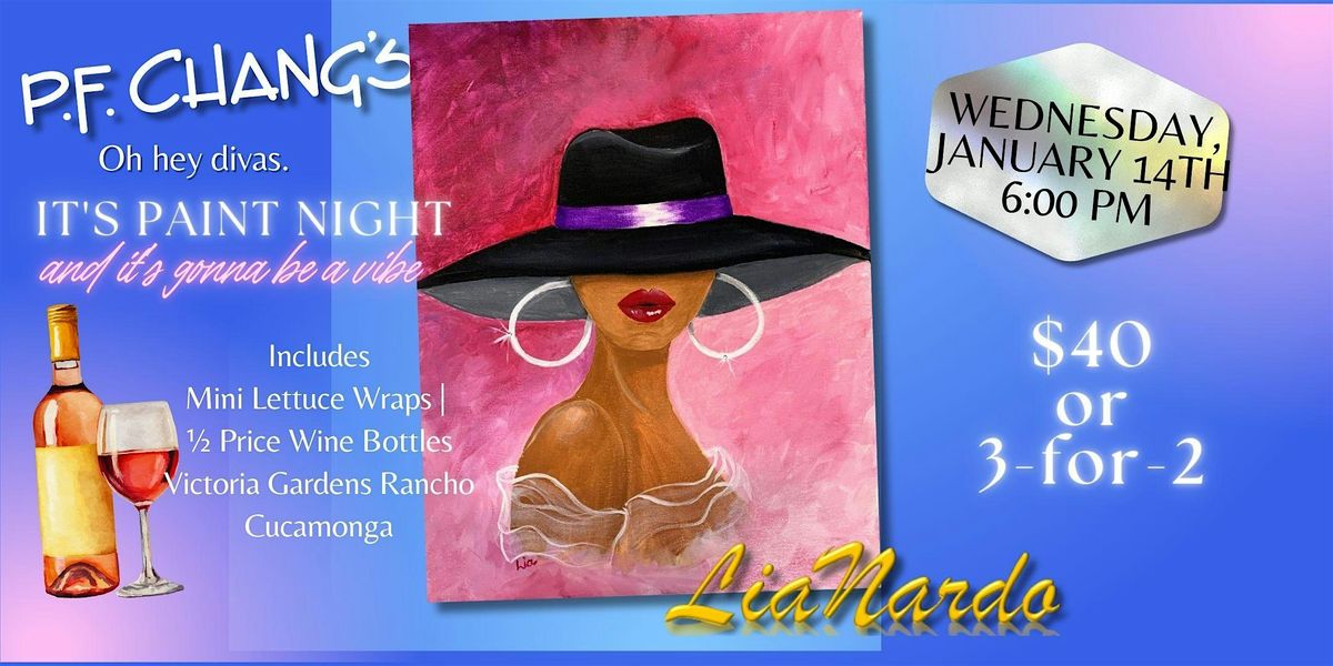 A Paint & Sip Affair at P.F. Chang's with LiaNardo Mobile Paint & Sip