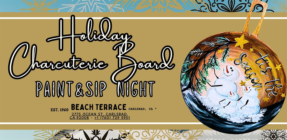 "Tis the Season" Christmas Cookie Board Paint Party