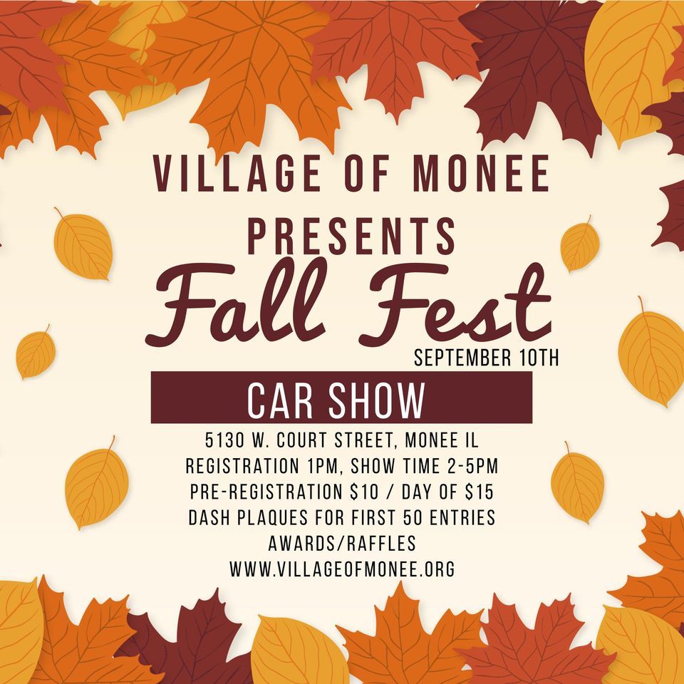 Monee Fall Fest Car Show 2025 5130 W Court St, Monee, IL 604498006