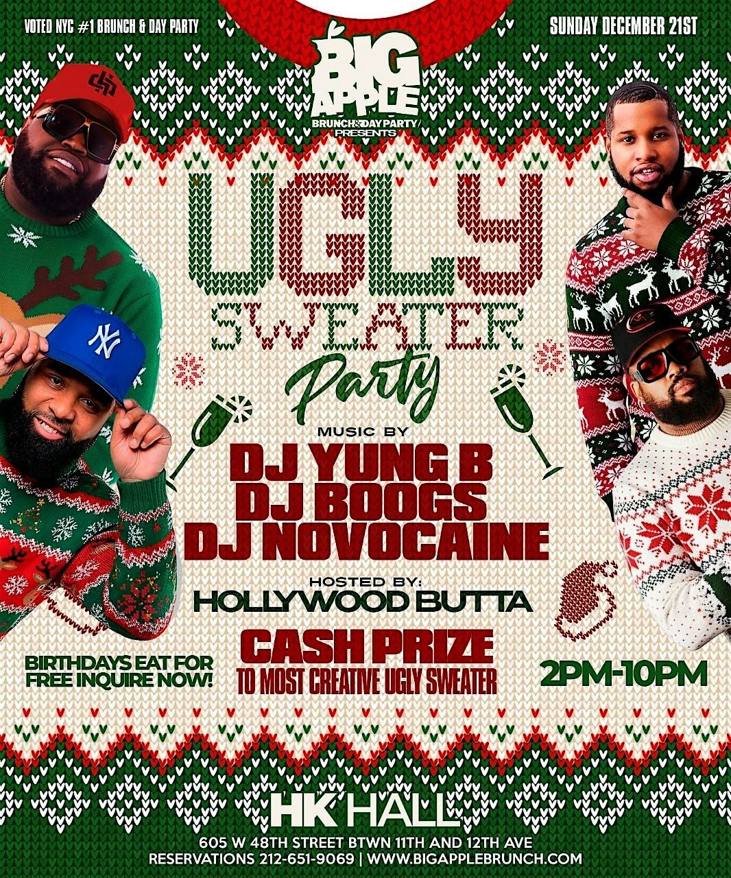 Ugly Sweater Party at the Big Apple Brunch