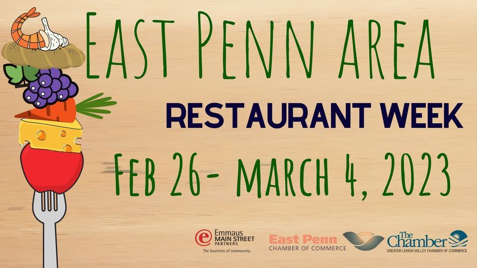 East Penn Restaurant Week Emmaus Triangle February 26 to March 4