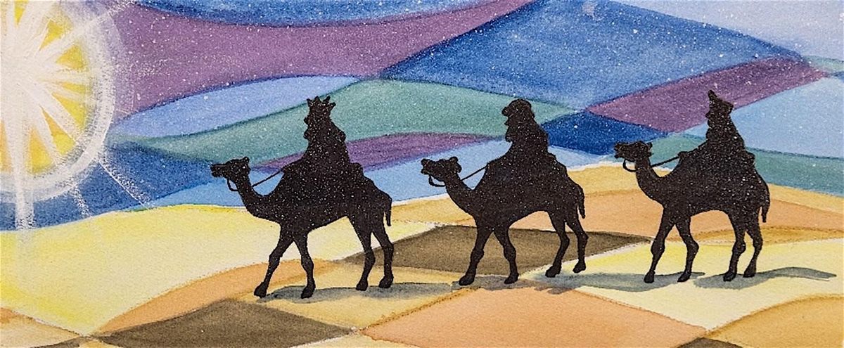Mixed Media Wise Men Crossing the Desert | Cheryl Bielli, instructor