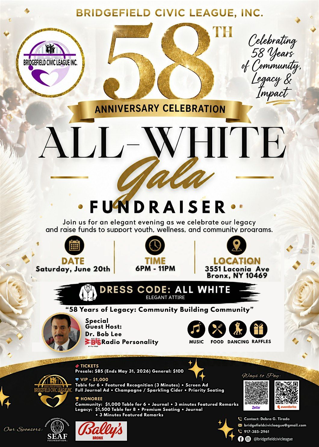 A LEGACY OF SERVICE: BRIDGEFIELD CIVIC LEAGUE, INC. 58TH ANNIVERSARY GALA