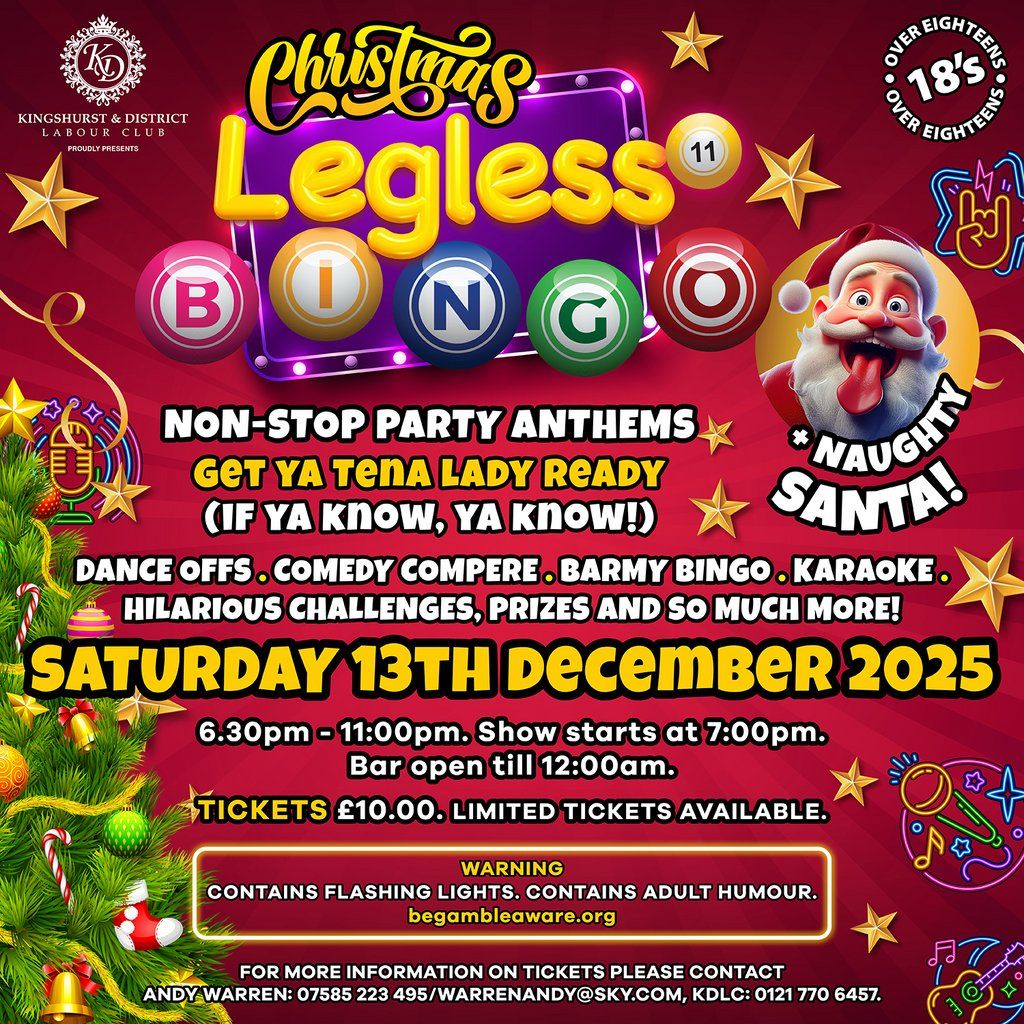 Legless 11 Bingo - With Naughty Santa