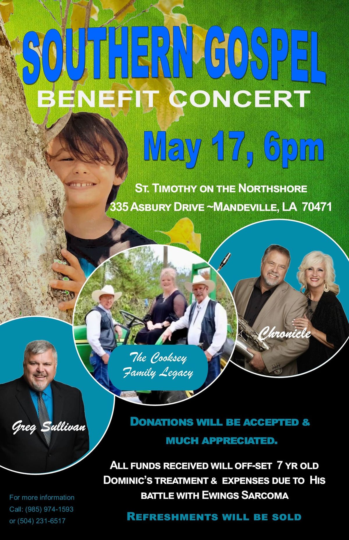 Southern Gospel Benefit Concert St. Timothy on the Northshore