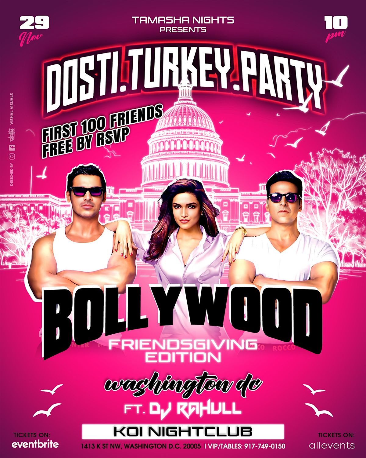 D.C. BOLLYWOOD FRINDSGIVING PARTY ON 29TH NOV @KOI NIGHTCLUB