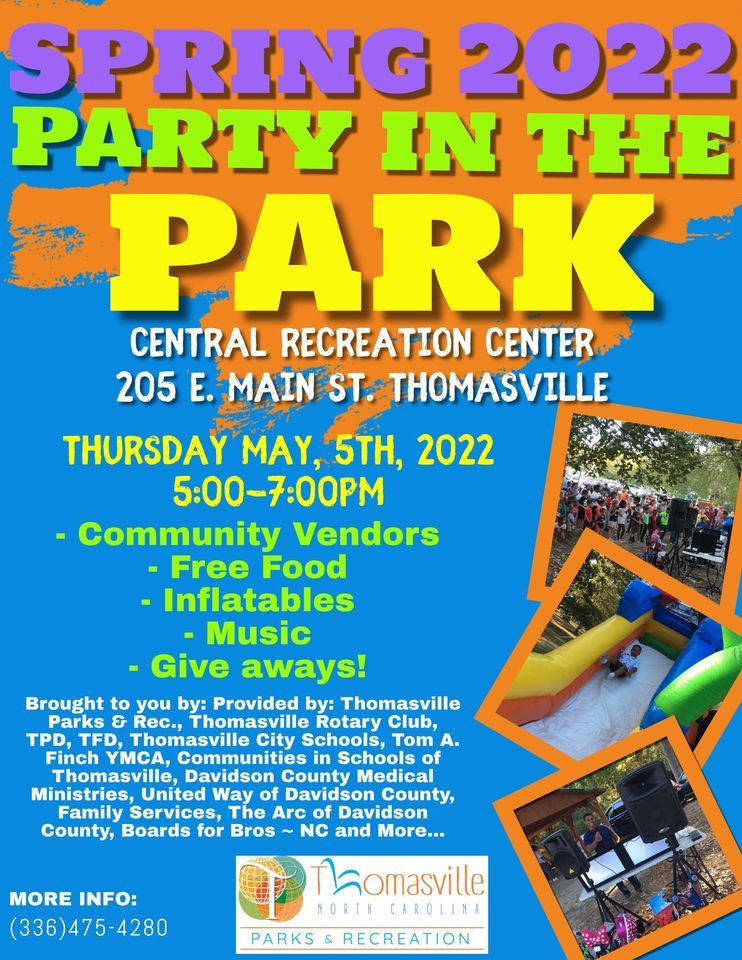Spring Party in the Park 2022 205 E Main St, Thomasville, NC 27360