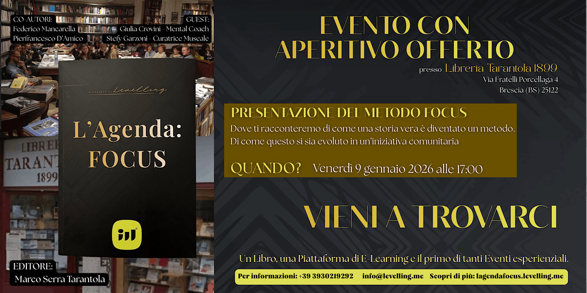 Workshop Esperienziale - L'Agenda:FOCUS (Announcement)