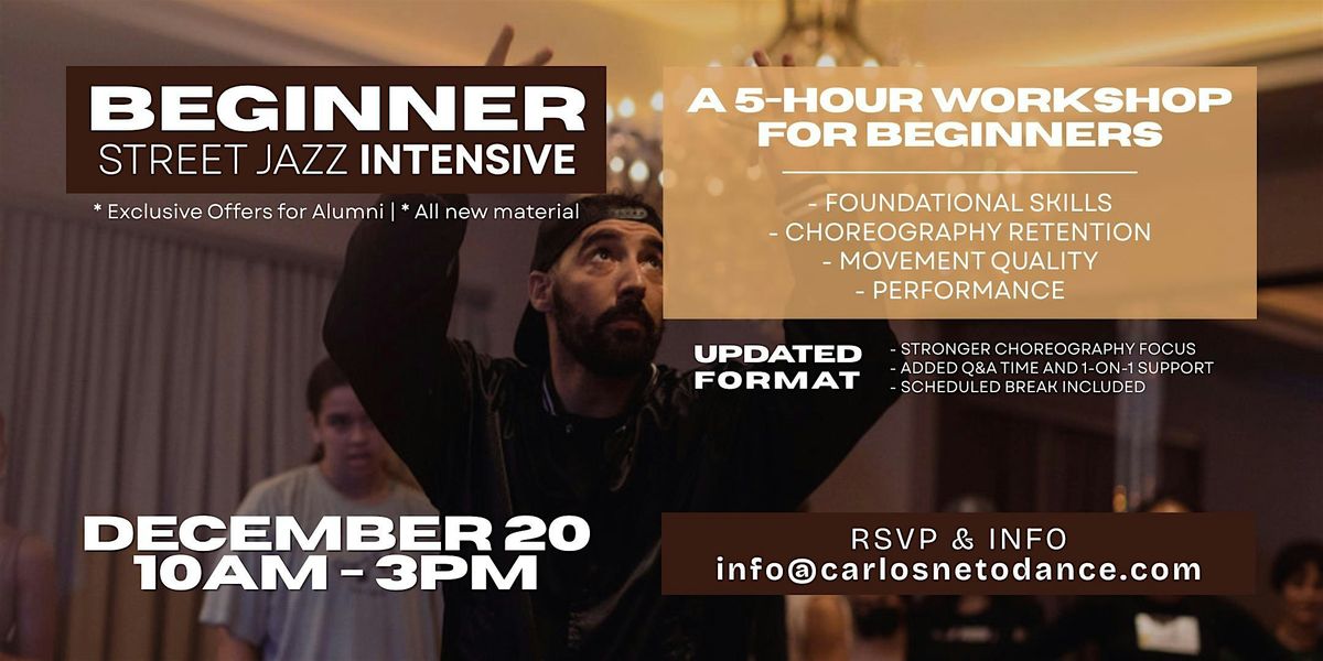 Beginner Street Jazz Intensive with Carlos Neto (NYC)