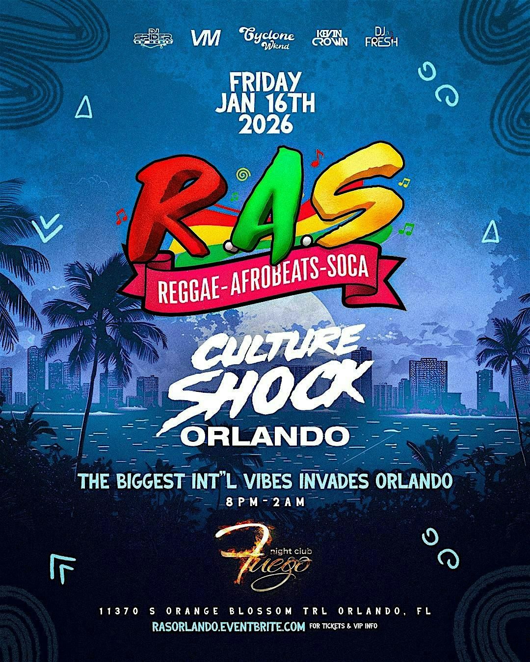 R.A.S ORLANDO | 100% REGGAE . AFROBEAT . SOCA