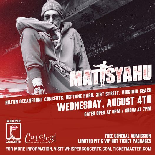 Neptune Park Concert Schedule 2022 Matisyahu At Neptunes Park | Neptune's Park, Virginia Beach, Va | August 4,  2021