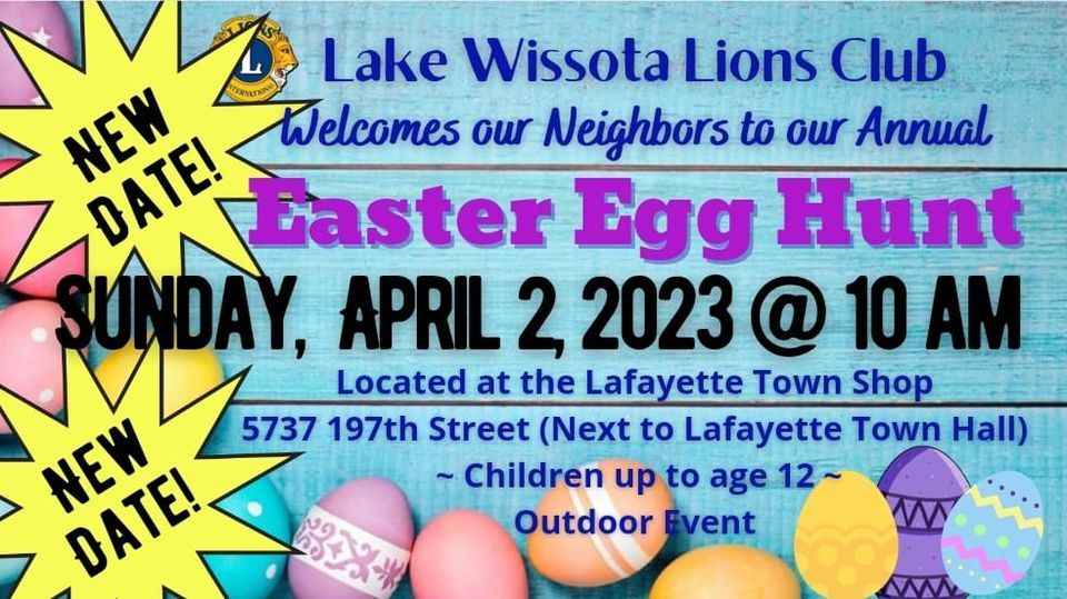 Lake Wissota Lions Club Easter Egg Hunt 5737 197th St, Chippewa Falls