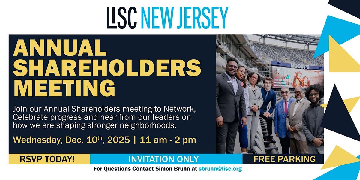 LISC New Jersey  Annual Shareholder Meeting