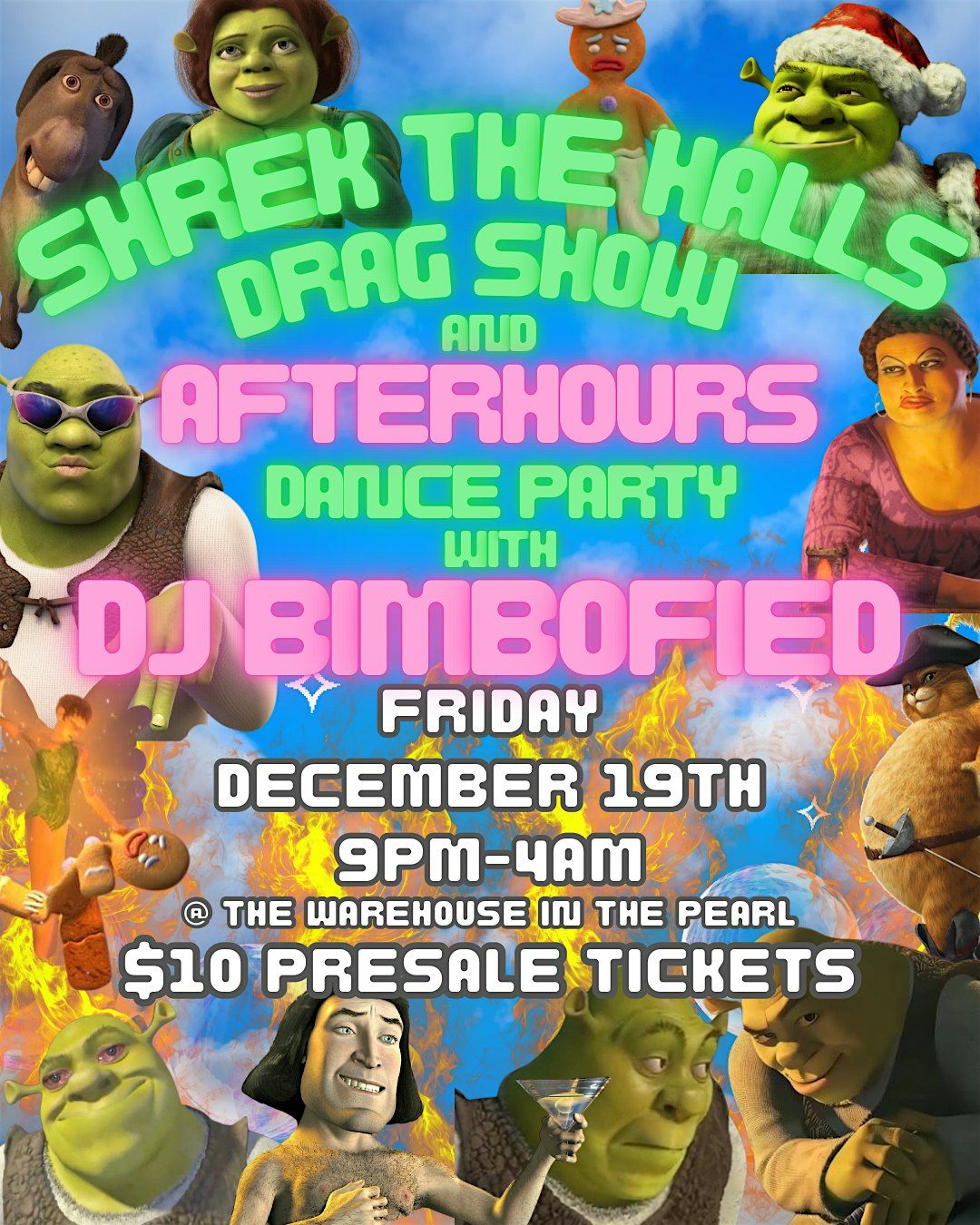 Shrek The Halls Drag Show, Dance Party, & Dress Up