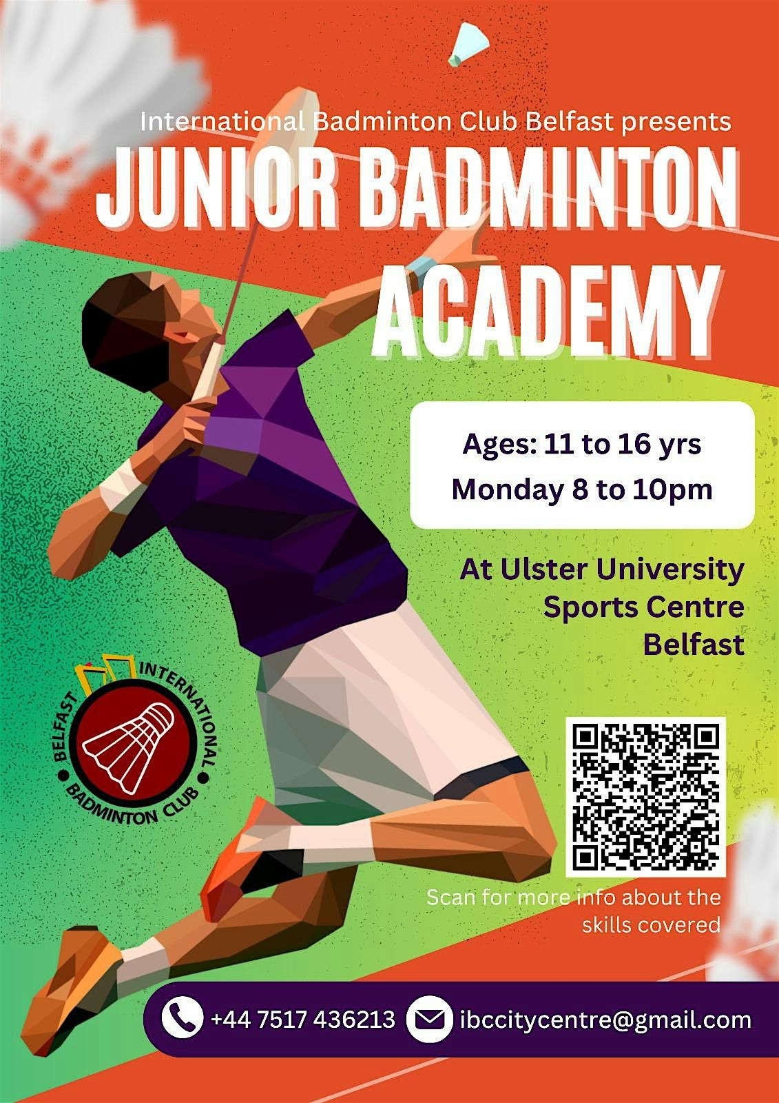 IBC Junior Badminton Academy Belfast City Centre